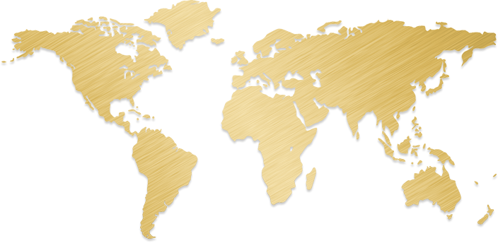 World Map Gold